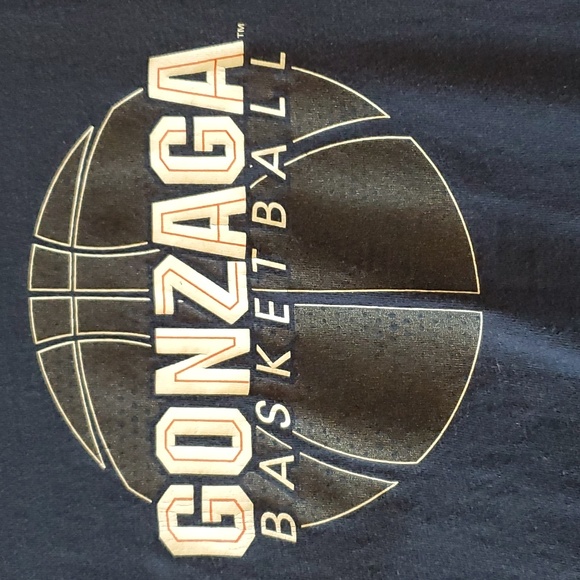 Nike Navy Blue Large Gonzaga Basketball T-Shirt - Picture 2 of 3